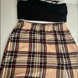 Crop top and Skirt